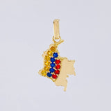 Dije Mapa Colombia 1.8g / 2.5cm Oro Amarillo 18K