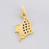 Dije Mapa Colombia 1.8g / 2.5cm Oro Amarillo 18K
