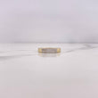 Anillo Rectangular 2.9gr / T5 1/4 / Circones Blancos Dos Oros Amarillo Blanco 18K #