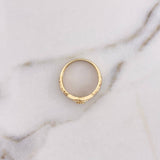 Anillo Correa Corona RX 4.15gr / T7 1/2 / Circones Blancos Dos Oros Amarillo Blanco 18K #