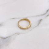 Anillo Cubano Churumbela 2.55gr / T7 1/2 / Circones Blancos Oro Amarillo 18K $