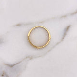 Anillo Cubano Churumbela 2.55gr / T7 1/2 / Circones Blancos Oro Amarillo 18K $