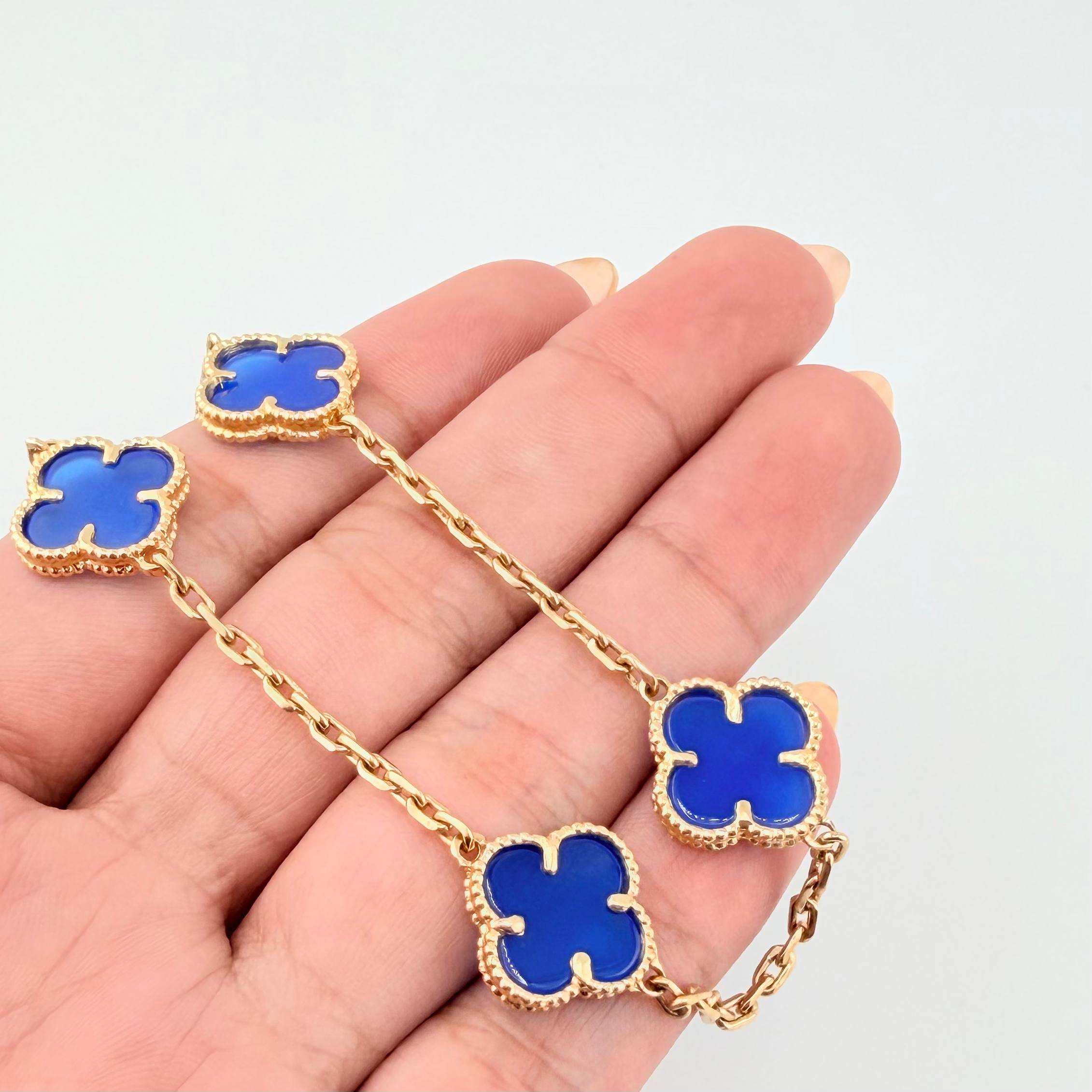 Pulso CajonTrebol 10gr / 19cm / 2.2mm Oro Amarillo 18K *