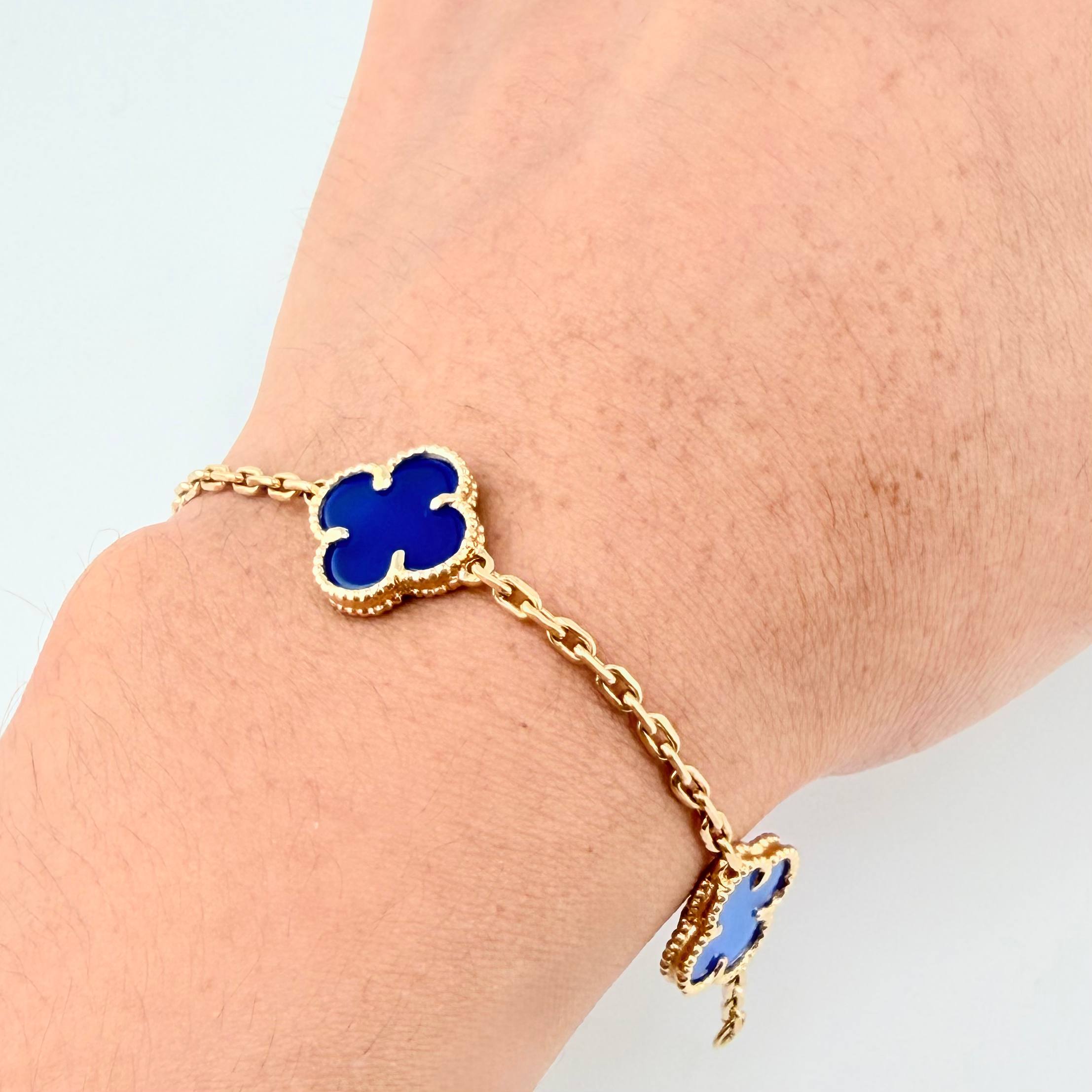 Pulso Cajon Trebol 10gr / 20cm / 2mm Oro Amarillo 18K ©