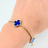 Pulso Cajon Trebol 10gr / 20cm / 2mm Oro Amarillo 18K ©