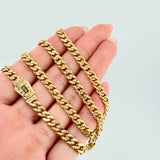 Cadena Cubana Diamantada 20gr / 60cm / 4.8mm Oro Amarillo +1 18K *