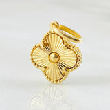 Dije Trebol Dorado 2.1gr / 2.1cm / Oro Amarillo Nac.Esp. 18K