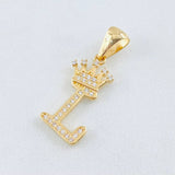 Dije Corona Letra L 1.6gr / 2.6cm / Oro Amarillo 18K ©