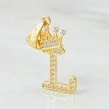 Dije Corona Letra L 1.6gr / 2.6cm / Oro Amarillo 18K ©