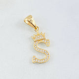 Dije Corona Letra S 1.5gr / 2.6cm / Oro Amarillo 18K
