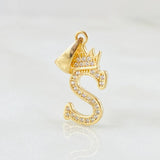 Dije Corona Letra S 1.5gr / 2.6cm / Oro Amarillo 18K
