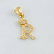 Dije Corona Letra R 1.75gr / 2.6cm / Oro Amarillo 18K *