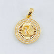 Dije Medalla Letra R 4.9gr / 3cm / Oro Amarillo 18K