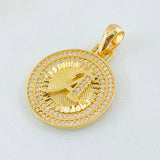 Dije Medalla Letra A 4.3gr / 3cm / Oro Amarillo 18K