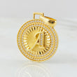 Dije Medalla Letra A 4.3gr / 3cm / Oro Amarillo 18K