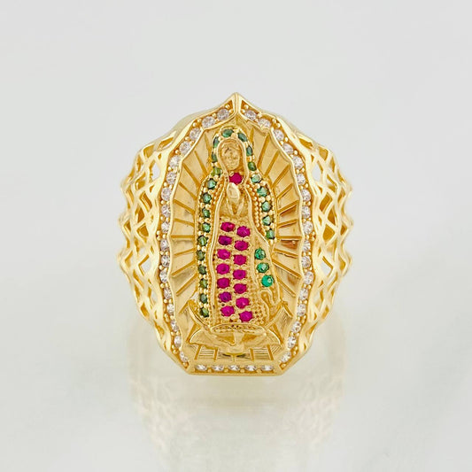 Anillo Virgen de Guadalupe 8.2g / T10 1/4 Oro Amarillo 18K