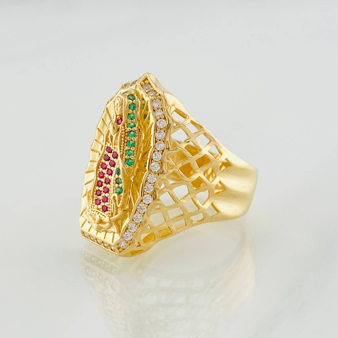 Anillo Virgen Guadalupe 5.2g / T7 1/4 Oro Amarillo 18K