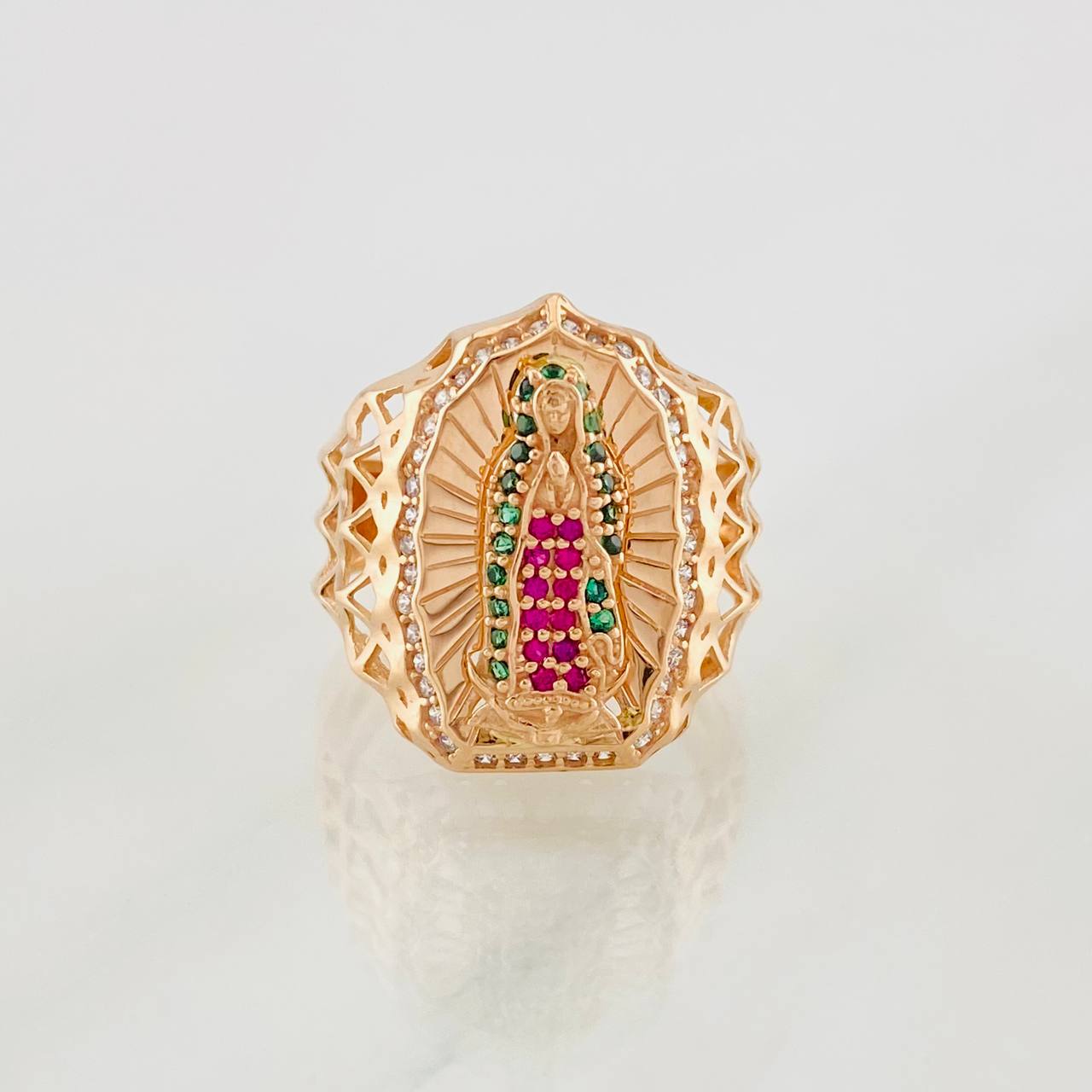 Anillo Virgen Guadalupe 4.9g / T7 1/4 Oro Rosa 18K
