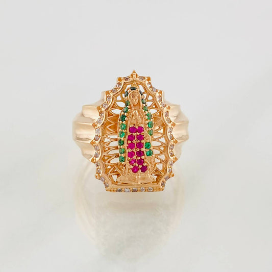 Anillo Virgen Guadalupe 7g / T6 3/4 Oro Rosa 18K