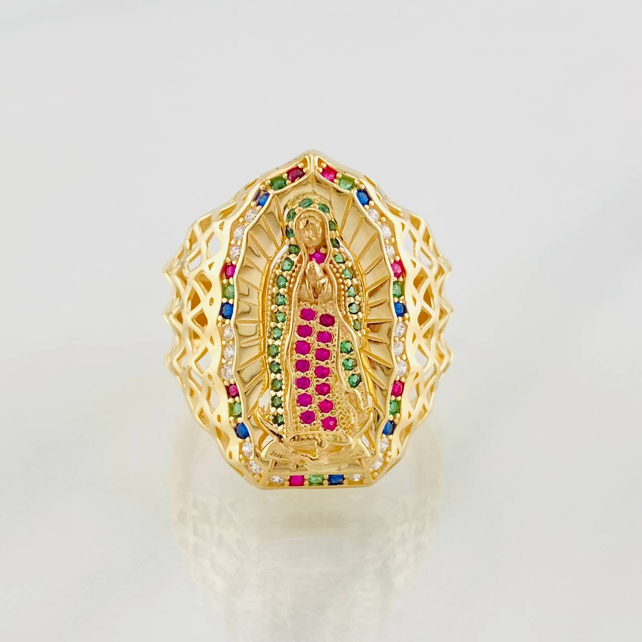 Anillo Virgen de Guadalupe 8.2g / T11 1/4 Oro Amarillo 18K
