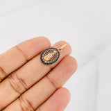 Dije Virgen Guadalupe 1.6g / 2.4cm Dos Oros Negro Rosa 18K