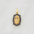Dije Virgen de Guadalupe 2.25g / 2.3cm Dos Oros Negro Amarillo 18K