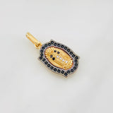 Dije Virgen de Guadalupe 2.25g / 2.3cm Dos Oros Negro Amarillo 18K