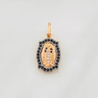 Dije Virgen de Guadalupe 2.25g / 2.3cm Dos Oros Negro Rosa 18K