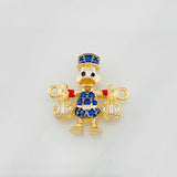 Herraje Pato Bolsas de Dinero 2.5g / 1.8cm Tres Oros 18K