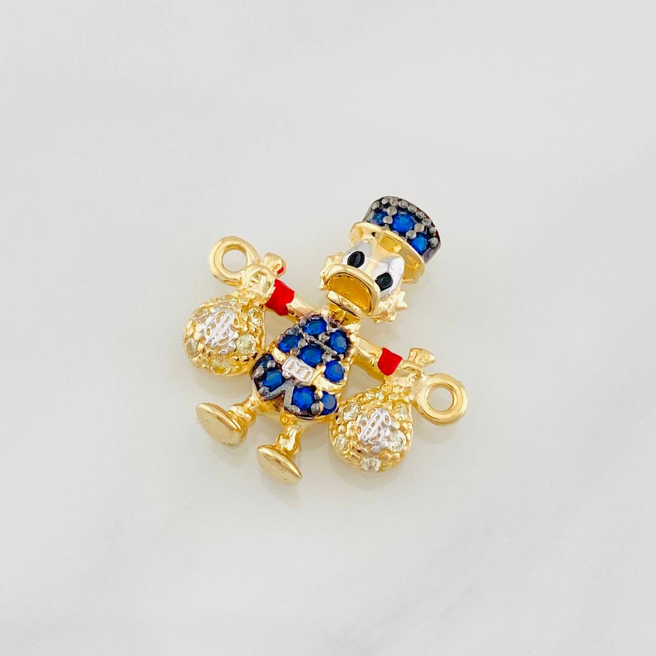 Herraje Pato Bolsas de Dinero 2.5g / 1.8cm Tres Oros 18K