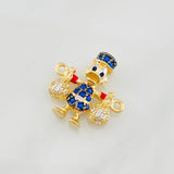 Herraje Pato Bolsas de Dinero 2.6g / 1.8cm Tres Oros 18K
