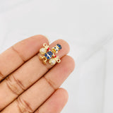 Herraje Pato Bolsas de Dinero 2.5g / 1.8cm Tres Oros 18K