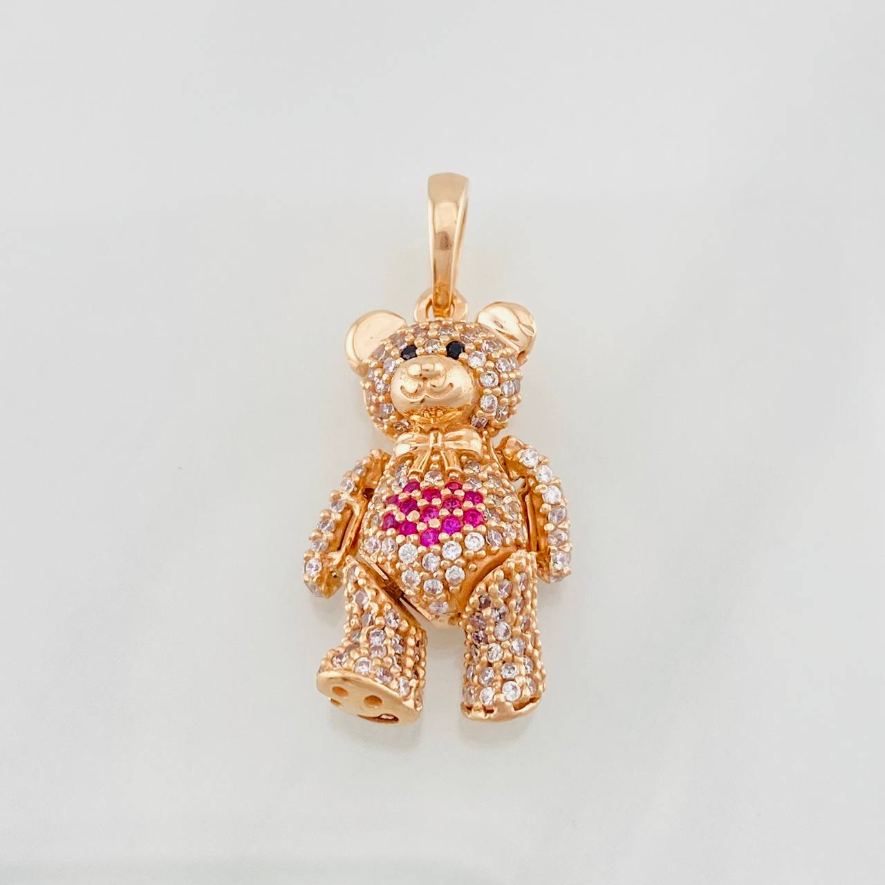 Dije Oso Articulado 5.5g / 3cm Oro Rosa 18K