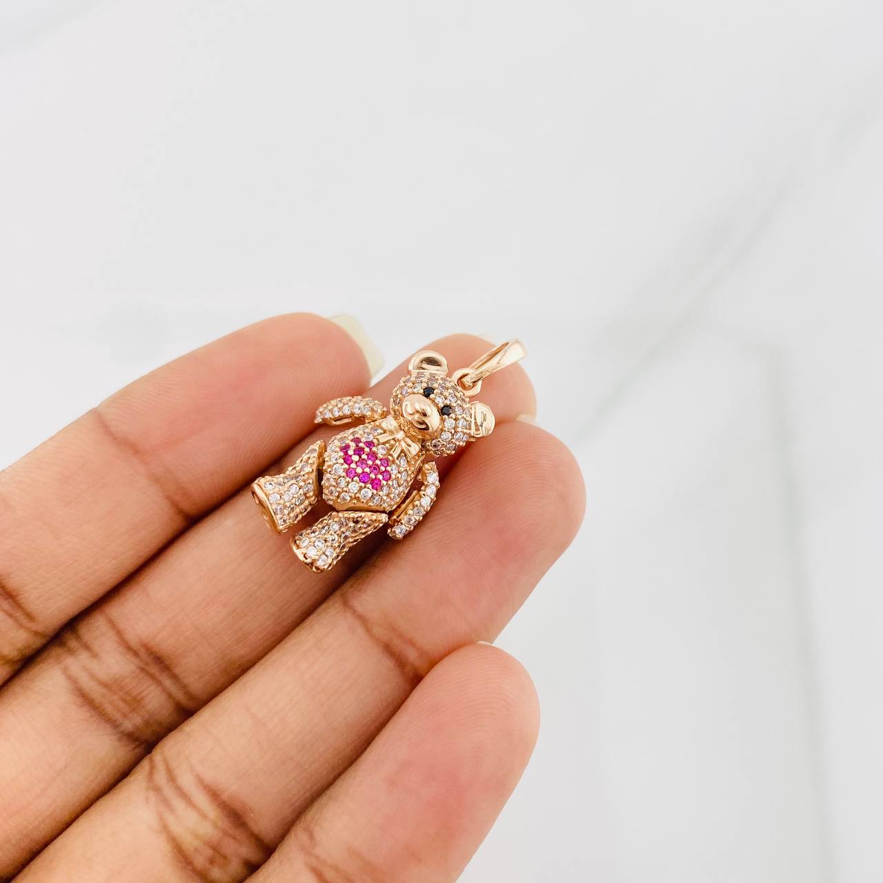 Dije Oso Articulado 4.15g / 2.3cm Oro Rosa 18K