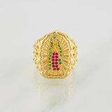 Anillo Virgen de Guadalupe 5.6g / T7 1/2 Oro Amarillo 18K