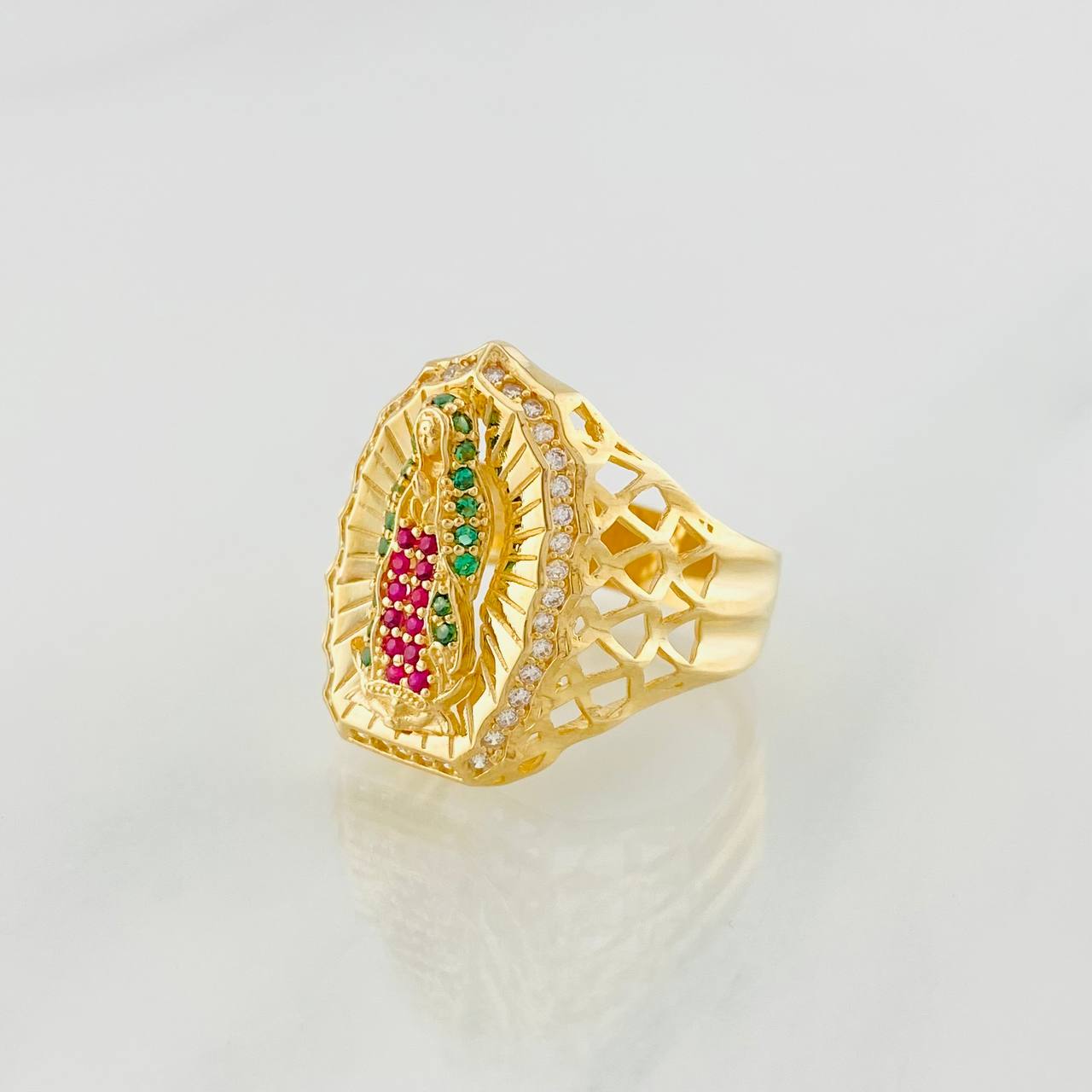 Anillo Virgen de Guadalupe 5.6g / T7 1/2 Oro Amarillo 18K
