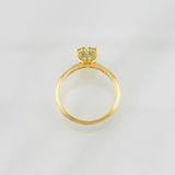 Anillo Solitario Moisanita 1 qts 1.65g / T5 3/4 Oro Amarillo 18K