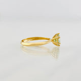 Anillo Solitario Moisanita 1 qts 1.65g / T5 3/4 Oro Amarillo 18K