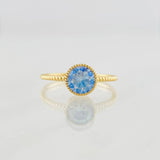 Anillo Halo Moisanita 1 qts 1.8g / T7 1/2 Oro Amarillo 18K