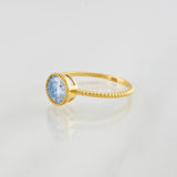 Anillo Halo Moisanita 1 qts 1.8g / T7 1/2 Oro Amarillo 18K