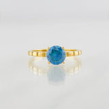 Anillo Cuatro Garras Moisanita 1 qts 2.65g / T6 3/4 Oro Amarillo 18K