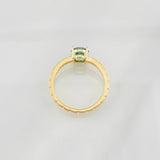 Anillo Cuatro Garras Moisanita 1 qts 2.65g / T6 3/4 Oro Amarillo 18K