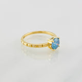Anillo Cuatro Garras Moisanita 1 qts 2.65g / T6 3/4 Oro Amarillo 18K