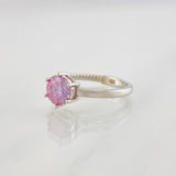 Anillo Solitario Moisanita 1 pts 2.35g / T6 1/4 Oro Blanco 18K