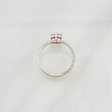 Anillo Solitario Moisanita 1 pts 2.35g / T6 1/4 Oro Blanco 18K