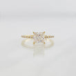 Anillo Solitario Moisanita 1 qts 16 pts 2.1g / T6 3/4 Oro Amarillo 18K