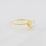 Anillo Cuatro Garras Moisanita 75 pts 1.45g / T5 1/2 Oro Amarillo 18K