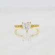 Anillo Corazon Moisanita 1 qts 08 pts 2.15g / T6 1/2 Oro Amarillo 18K