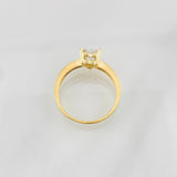 Anillo Corazon Moisanita 1 qts 08 pts 2.15g / T6 1/2 Oro Amarillo 18K