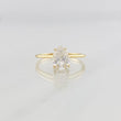 Anillo Gota Moisanita 75 pts 1.7g / T6 3/4 Oro Amarillo 18K